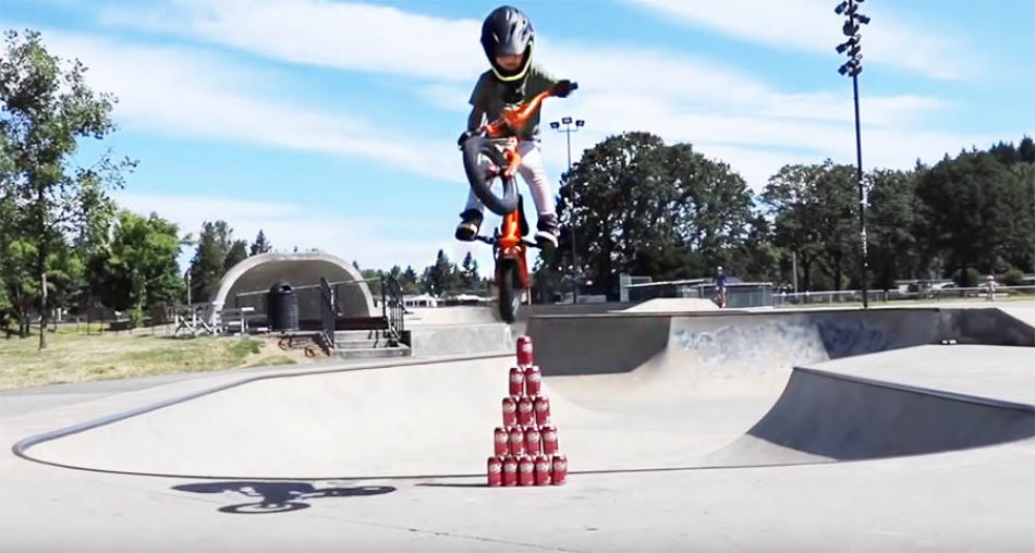 Soda Can Height Jump Challenge! by Bmx Caiden