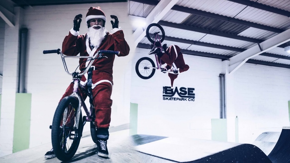 Santa Claus rides BMX by The Webbie Show