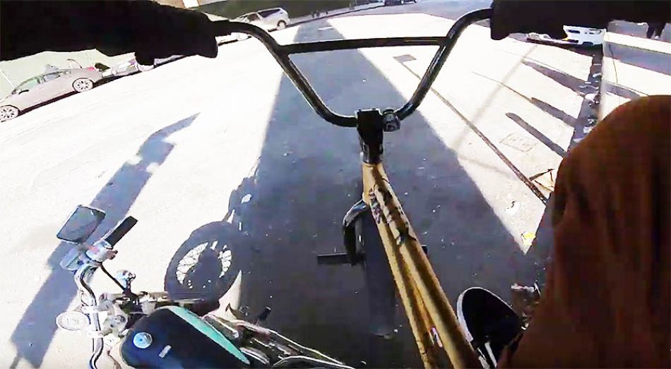 RIDING BMX ON TOP OF MOVING 18 WHEELERS IN NYC by Anthony Panza