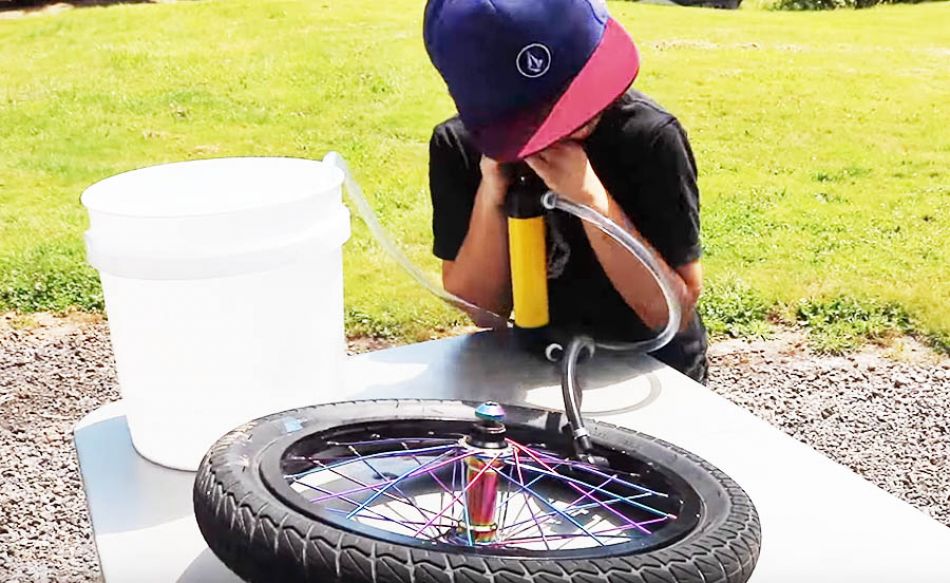 Filling My Tires With WATER! Can I Ride it?! by Bmx Caiden