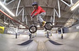 9 year old - Huck Kurinsky - Ray's Indoor MTB