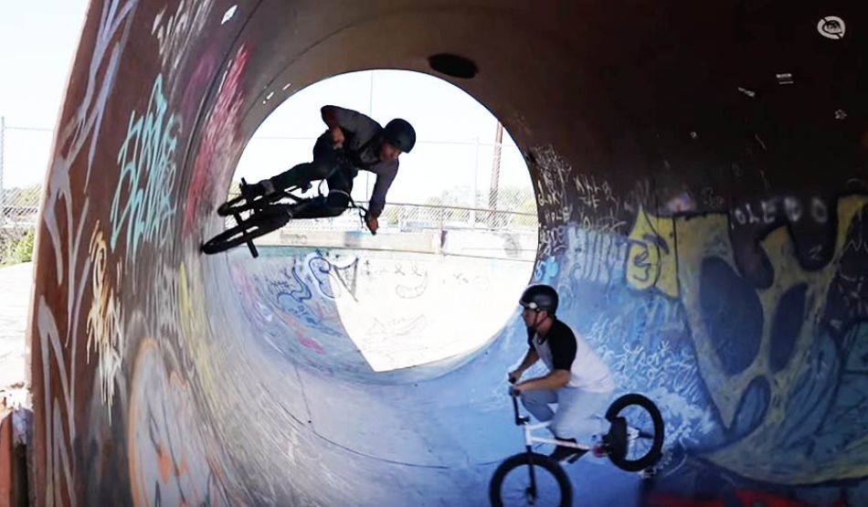 We Have Never Seen A Huge Metal Full Pipe At A Skatepark Before! by Scotty Cranmer