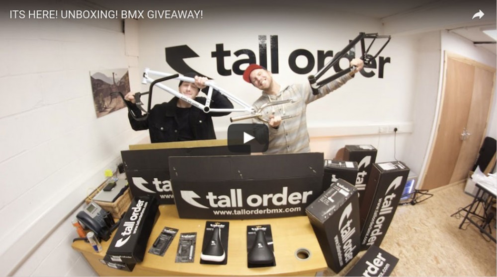 ITS HERE! UNBOXING! BMX GIVEAWAY! By Tall Order BMX