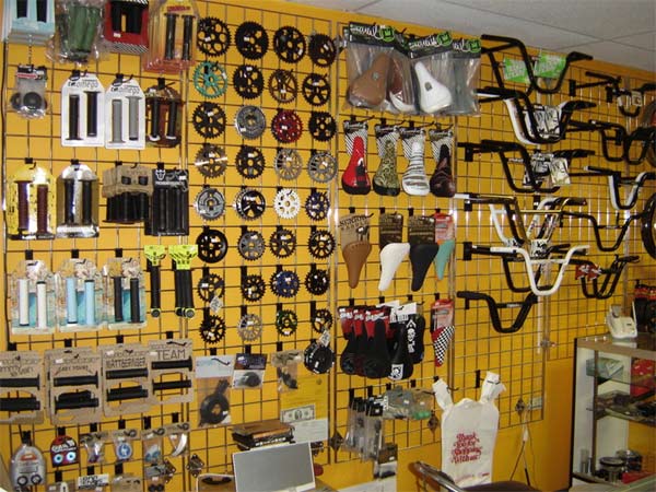 bicycle parts shop